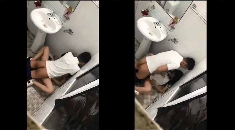 Nhân tình say xỉn và em người yêu trong phòng tắm nhà hàng